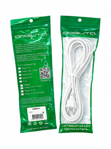 Кабель питания сетевой C7 1.5м Орбита OT-ELS05 Белый